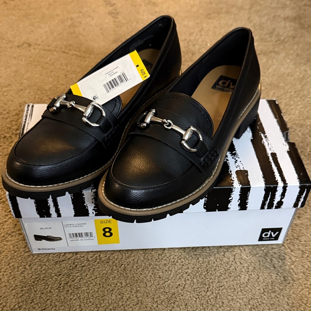 DV by Dolce Vita Black Leather Loafers